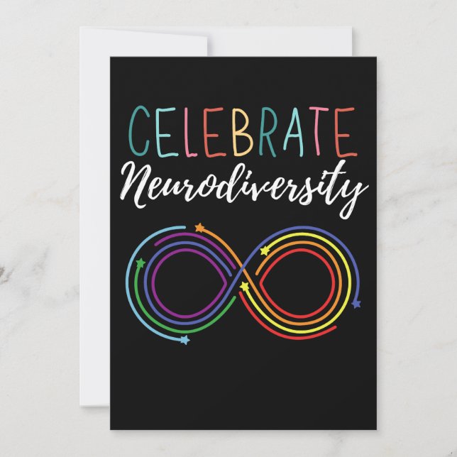 Autism Awareness Month Firar Neurodiversity Tack Kort (Framsida)