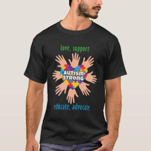 Autism Awareness Month Kärlek Support Education Ad T Shirt