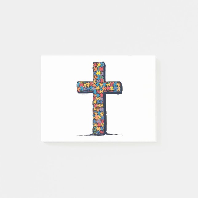 Autism Awareness Month Kristi religion Jesus Post-it Block (Framsida)