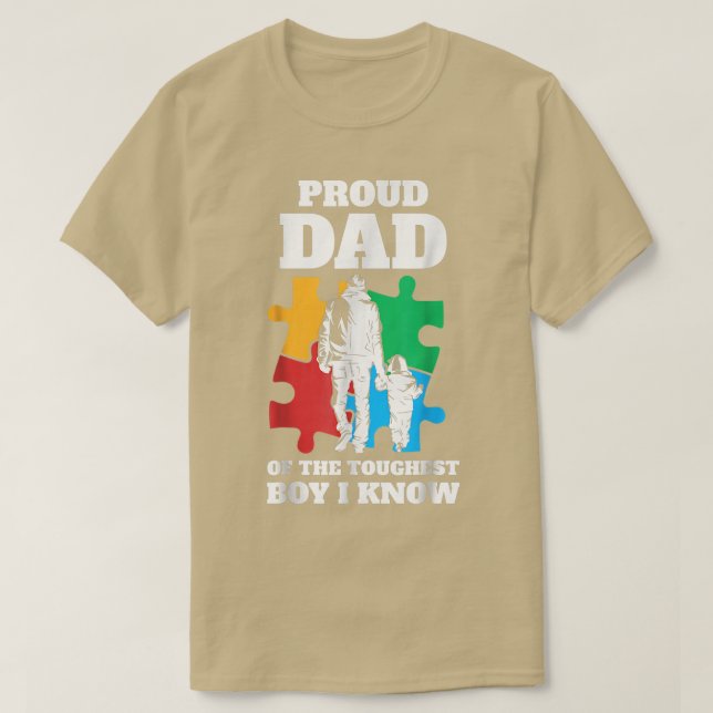 Autism Awareness Month Manar Proud Autism Pappa So T Shirt (Design framsida)