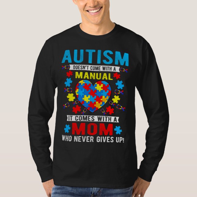 Autism Awareness Month Proud Autism Mom Mama Suppo T Shirt (Framsida)