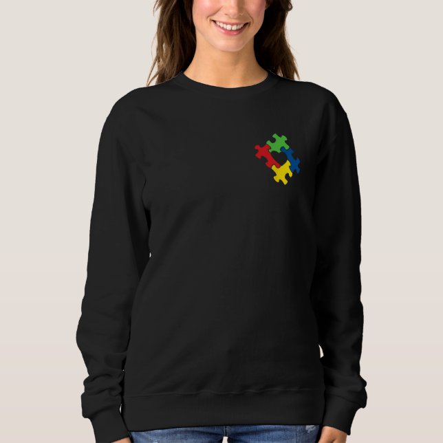 Autism Awareness Month Puzzle T Shirt (Framsida)