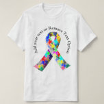 Autism Awareness Month  T Shirt<br><div class="desc">* April is Autism Awareness Month * Tee shirts are available in several sizes for men, women and kids, too! * Personalize the front and backside of this shirt. * * Add your text message, choose font style and color. * Text is optional and can be moved, resized or removed....</div>