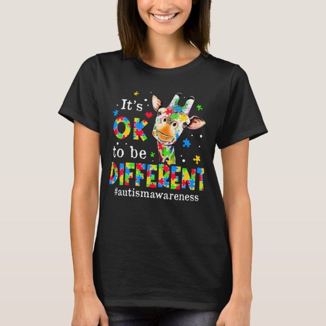 Autism Awareness Month Teacher Be Autism Different T Shirt (Framsida)