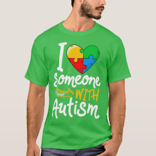 Autism Awareness Moster Lusnyj I Kärlek någon med T Shirt