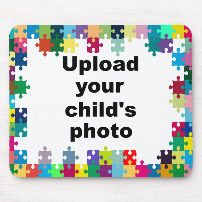 Autism Awareness Mousepad Puzzle Ram Customize Musmatta (Framsidan)