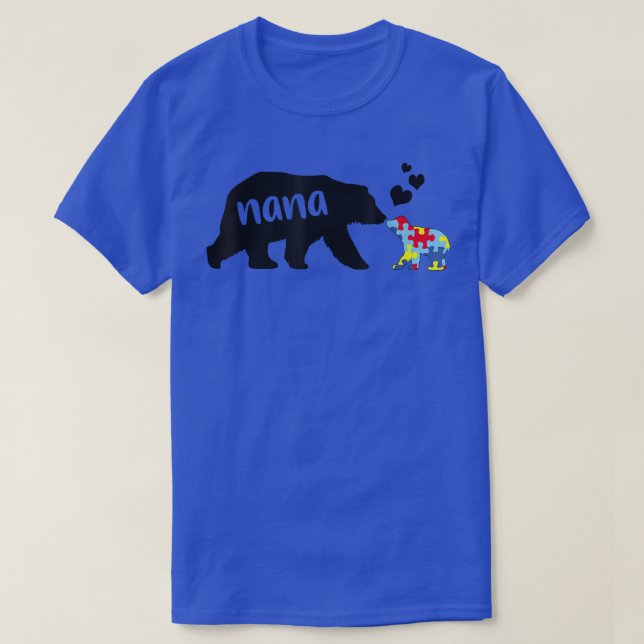 Autism Awareness Nana Bear Puzzle Biet Autistic G T Shirt (Design framsida)