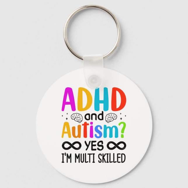 Autism Awareness Neurodivergent Audhdh Nyckelring (Framsida)