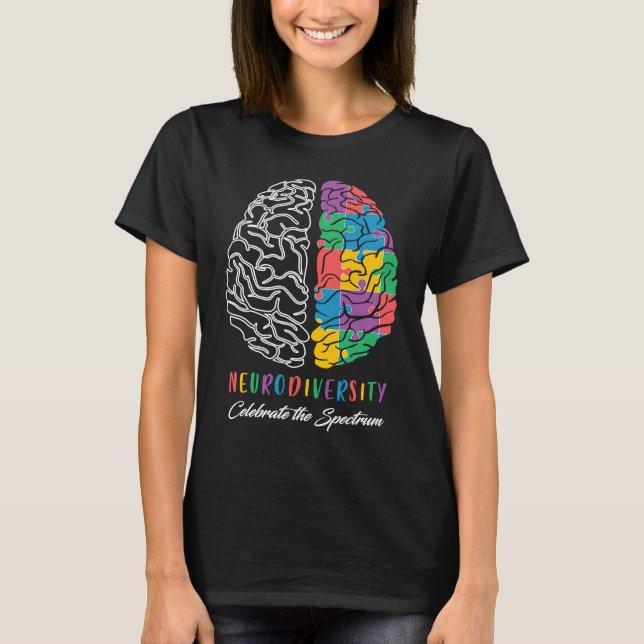 Autism Awareness Neurodiversity Celebrate The Spec T Shirt (Framsida)