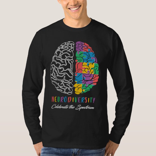 Autism Awareness Neurodiversity Celebrate The Spec T Shirt (Framsida)