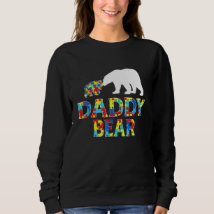Autism Awareness pappa Bear Puzzle Support Autisti T Shirt