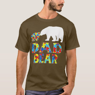 Autism Awareness Pappa Bear Support Autistic66 T Shirt