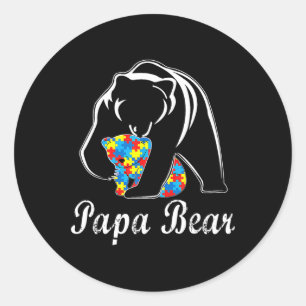 Autism Awareness Pappa Bear Support Autistic Vuxna Runt Klistermärke