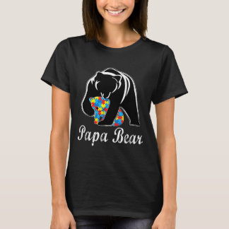 Autism Awareness Pappa Bear Support Autistic Vuxna T Shirt