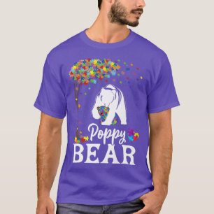 Autism Awareness Poppy Bear Support Autistic Premi T Shirt