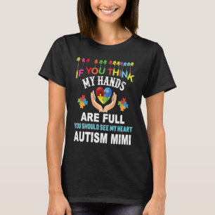 Autism Awareness Proud Autism Mimi Kärlek Heart Pu T Shirt