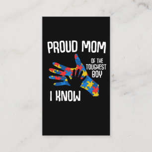 Autism Awareness Proud Mamma Autistic Kid Visitkort