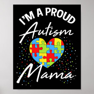 Autism Awareness Proud Mamma Puzzle Heart Coola Pa Poster