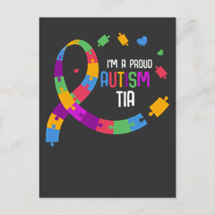 Autism Awareness Proud Tia Autistic Hippo Älskare Vykort