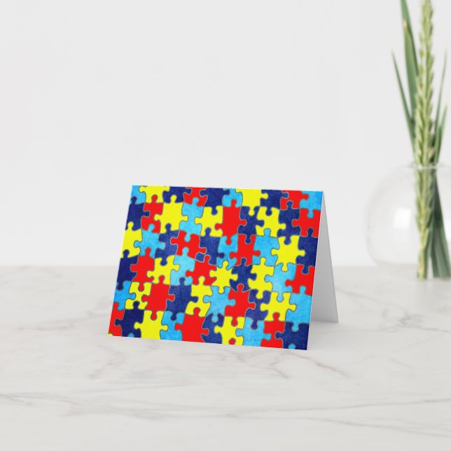 Autism Awareness Puzzle av Shirley Taylor Kort (Framsida)