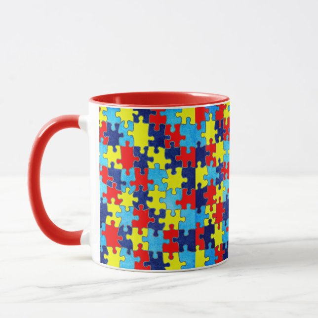 Autism Awareness Puzzle av Shirley Taylor Mugg (Vänster)