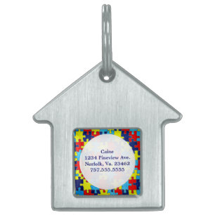 Autism Awareness Puzzle av Shirley Taylor Namnbricka Husdjur