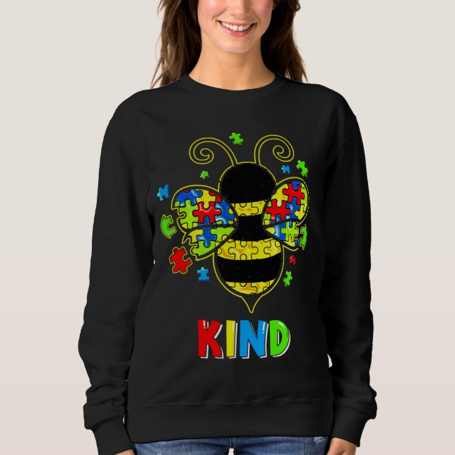 Autism Awareness Puzzle Bee Be Autistic Son C T Shirt (Framsida)
