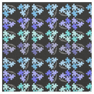 Autism Awareness Puzzle Biet Black Tyg