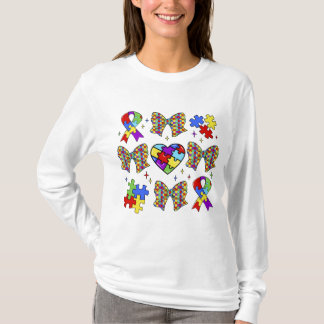 Autism Awareness Puzzle Biet Coquette Bow T Shirt