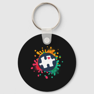Autism Awareness Puzzle Biet Kärlek Autistic Suppo Nyckelring