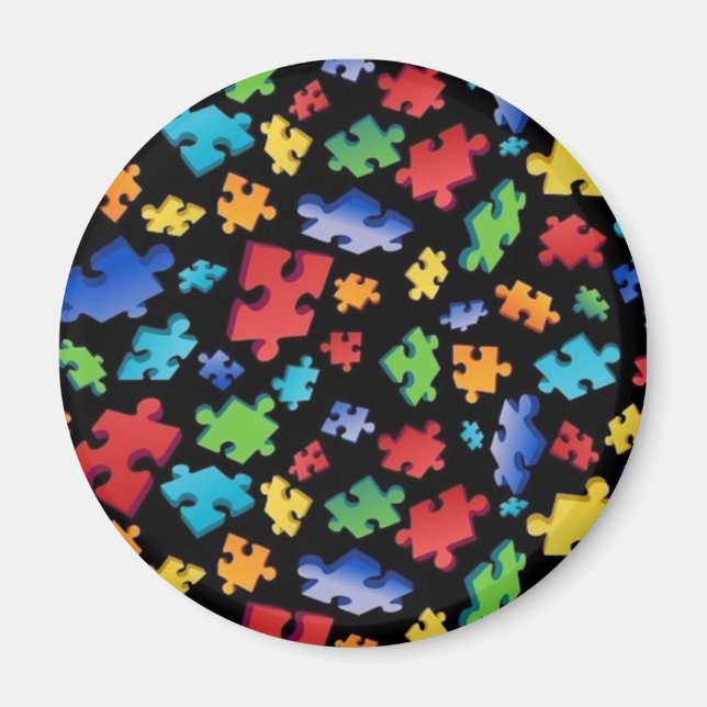 Autism Awareness Puzzle Biet Magnet (Framsidan)