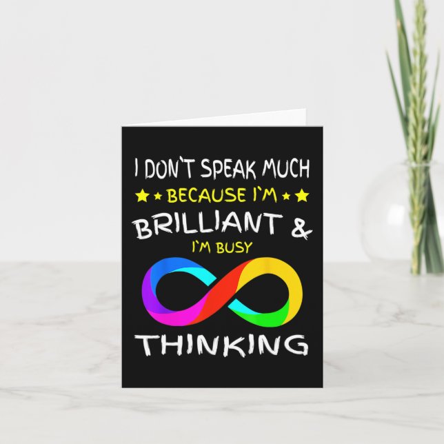 Autism Awareness Puzzle Biet Rainbow Infinity Aut Kort (Framsida)