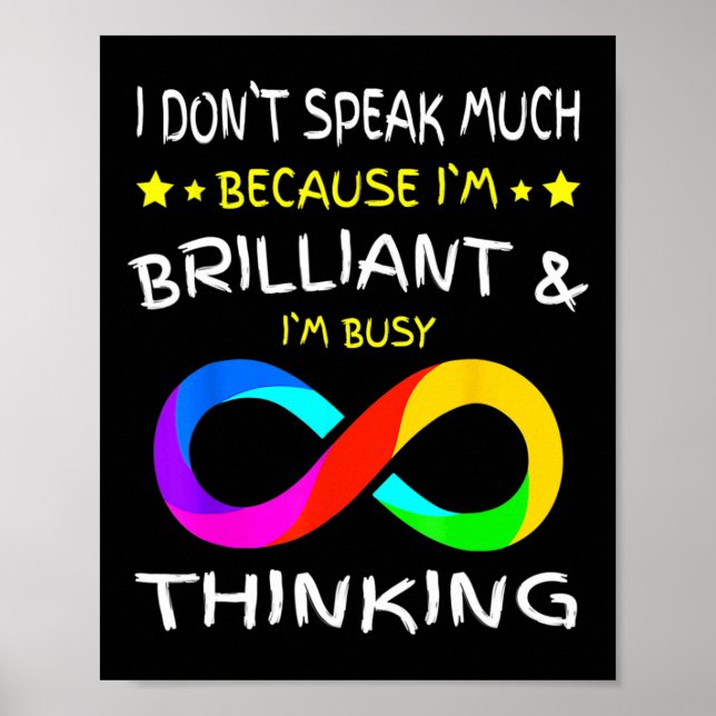 Autism Awareness Puzzle Biet Rainbow Infinity Aut Poster (Framsidan)