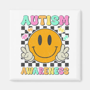 Autism Awareness Puzzle Biet Smile Ansikte Autism Magnet