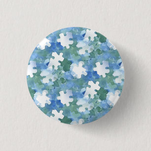 Autism Awareness Puzzle Biet Stickers Knapp