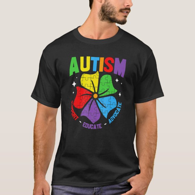 Autism Awareness Puzzle Biet Support Autism Mamma  T Shirt (Framsida)