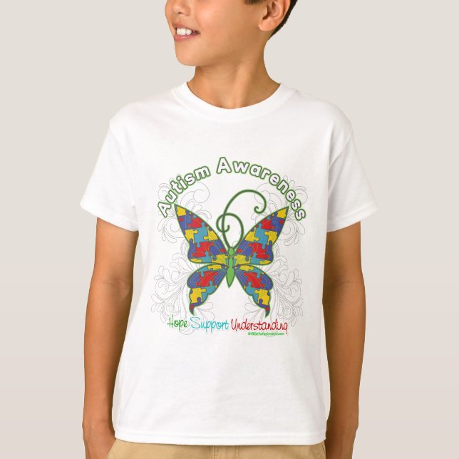 Autism Awareness Puzzle Butterfly Tröja (Framsida)