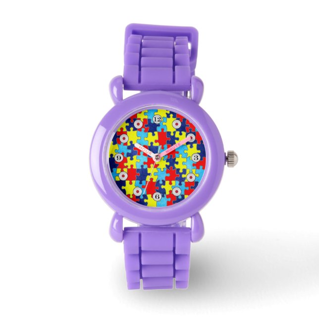 Autism Awareness-Puzzle by Shirley Taylor Armbandsur (Framsida)