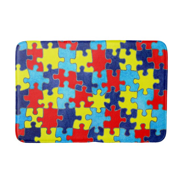 Autism Awareness-Puzzle by Shirley Taylor Badrumsmatta (Framsidan)