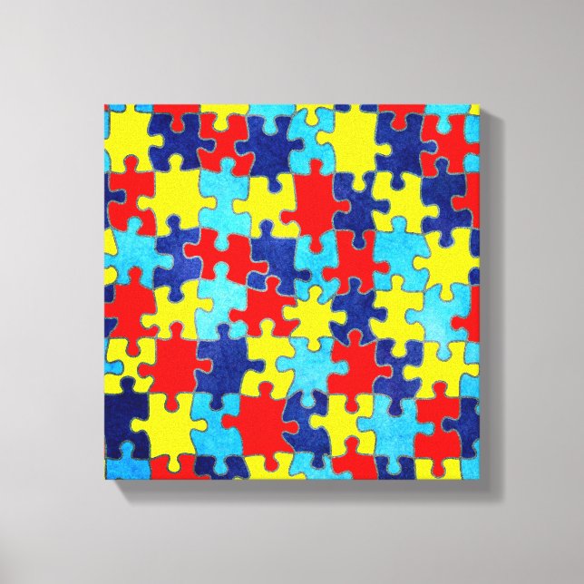 Autism Awareness-Puzzle by Shirley Taylor Canvastryck (Framsida)