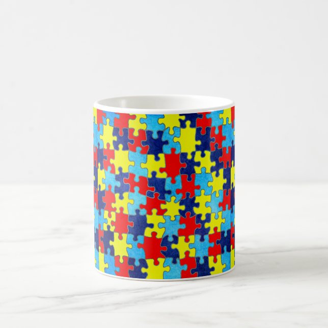 Autism Awareness-Puzzle by Shirley Taylor Kaffemugg (Center)