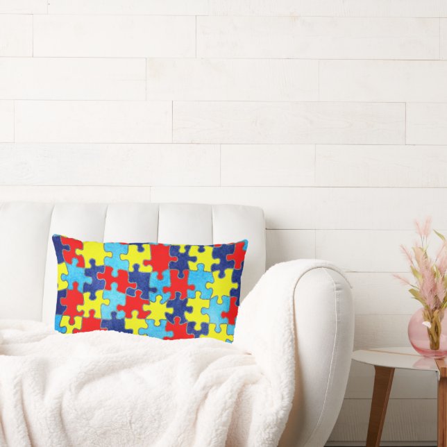 Autism Awareness-Puzzle by Shirley Taylor Lumbarkudde (Soffa)