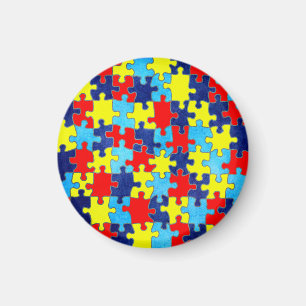 Autism Awareness-Puzzle by Shirley Taylor Magnet