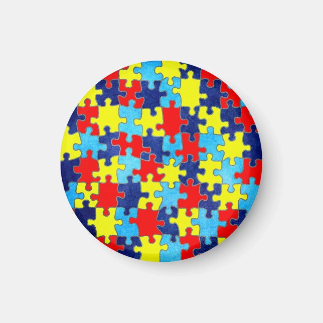 Autism Awareness-Puzzle by Shirley Taylor Magnet (Framsidan)