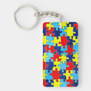 Autism Awareness-Puzzle by Shirley Taylor Nyckelring