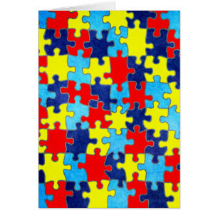 Autism Awareness-Puzzle by Shirley Taylor OBS Kort