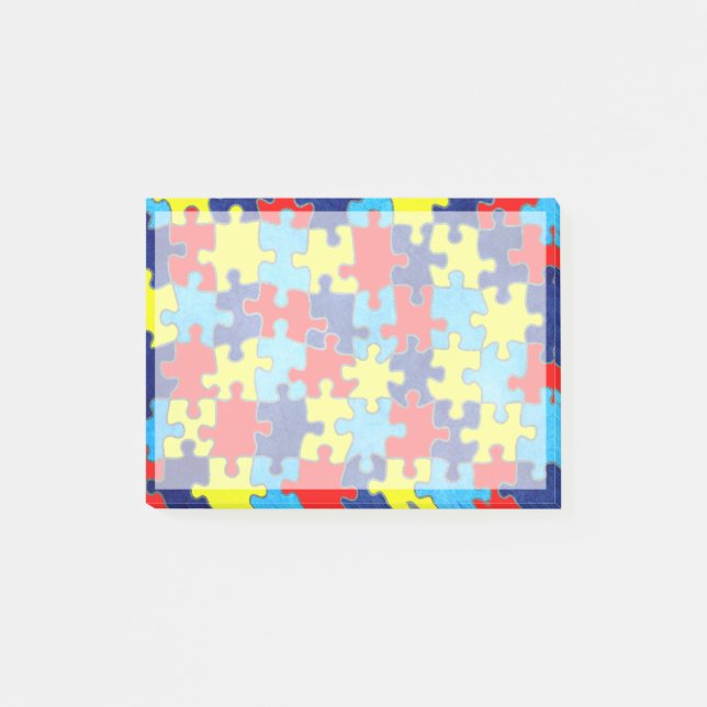 Autism Awareness-Puzzle by Shirley Taylor Post-it Block (Framsida)