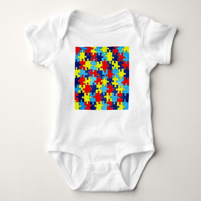 Autism Awareness-Puzzle by Shirley Taylor T-shirt (Framsida)