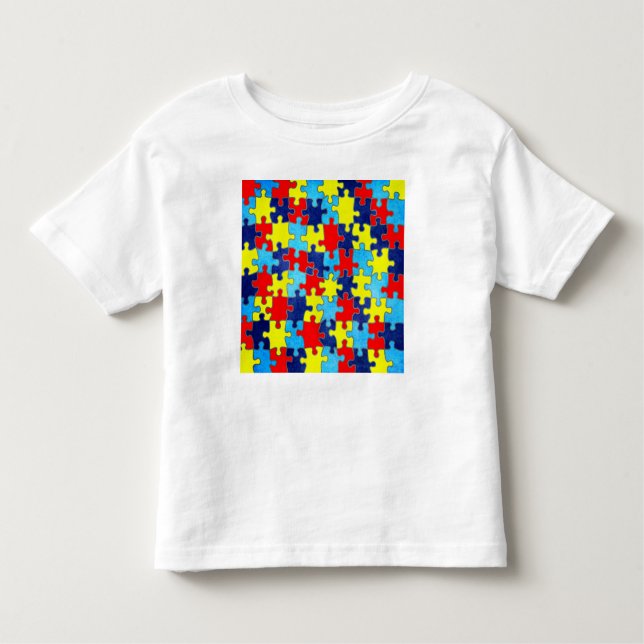 Autism Awareness-Puzzle by Shirley Taylor T Shirt (Framsida)