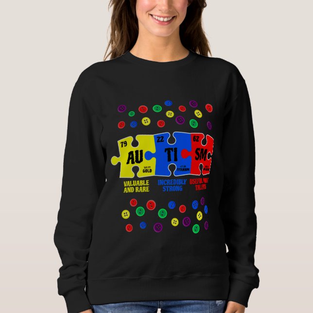Autism Awareness Puzzle Chemical Inslag Au Ti Sm T Shirt (Framsida)